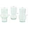 Clear Small Bubble Ribbed Recycled Glass Vase Set